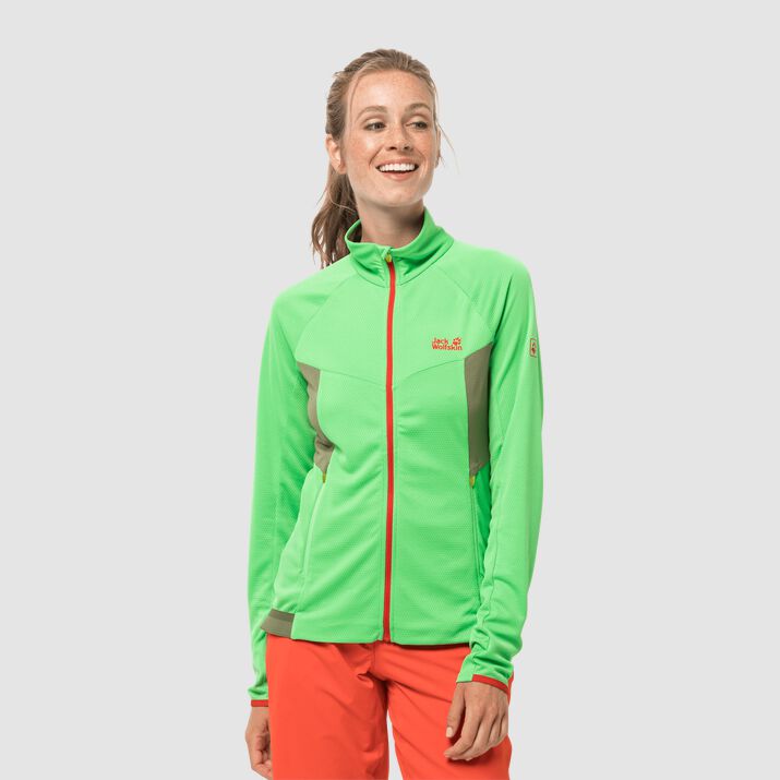 Chamarra Ciclismo Jack Wolfskin Gradient Mujer Verdes Mexico-6239178